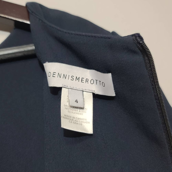 Dennis Merotto Pleated Ruched Sheath Dress Size 4 - Picture 4 of 4